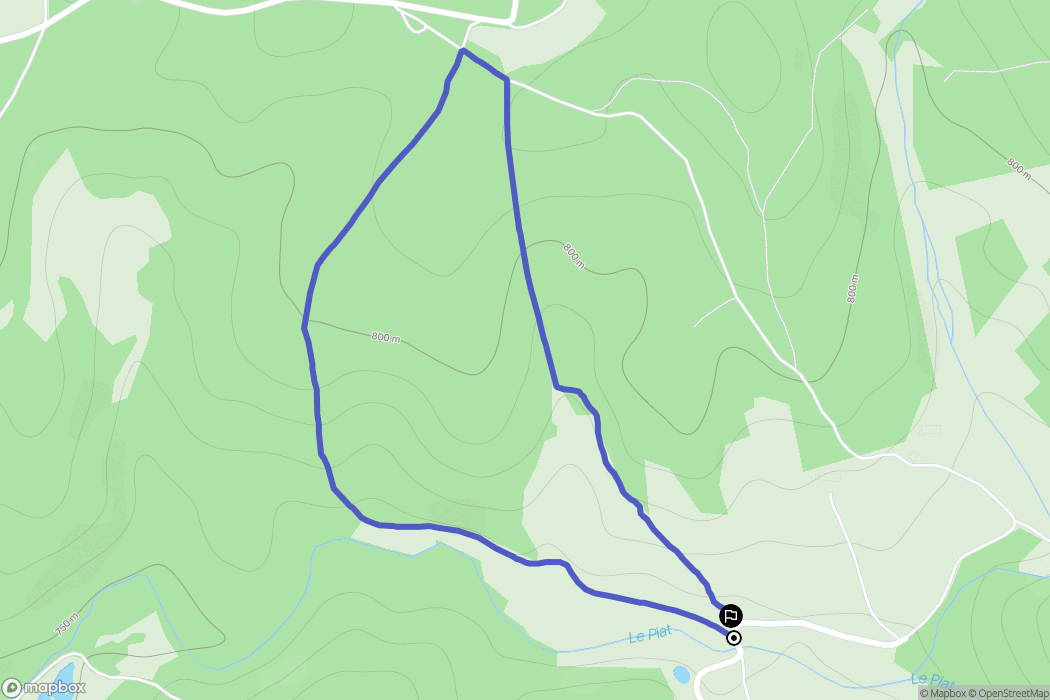 Sainte-Sigolène : carte du parcours de randonnée - France