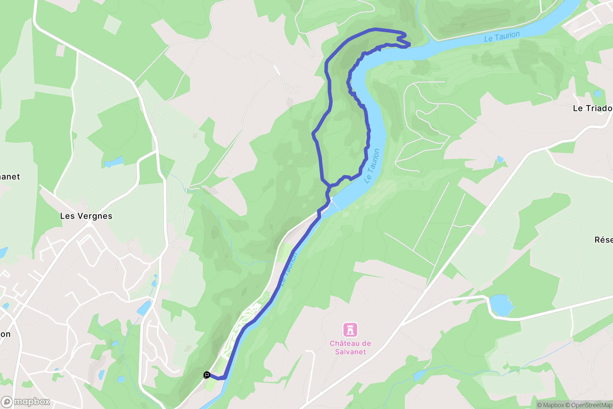 Saint-Priest-Taurion : carte du parcours de randonnée - France