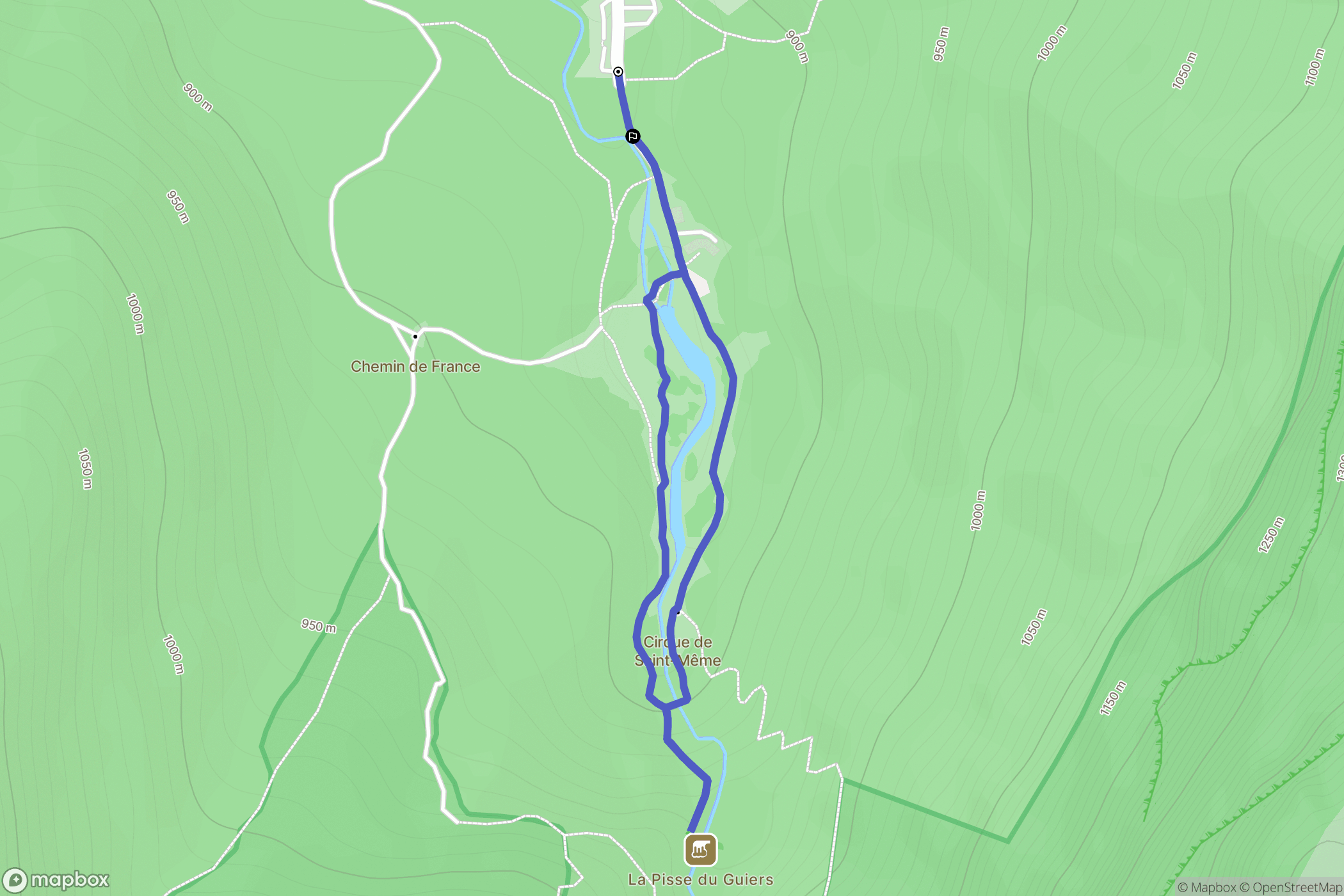 Saint-Pierre-d'Entremont : carte du parcours de randonnée - France