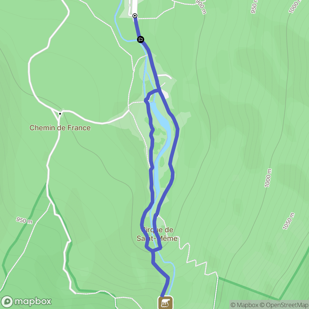 Saint-Pierre-d'Entremont : carte du parcours de randonnée - France
