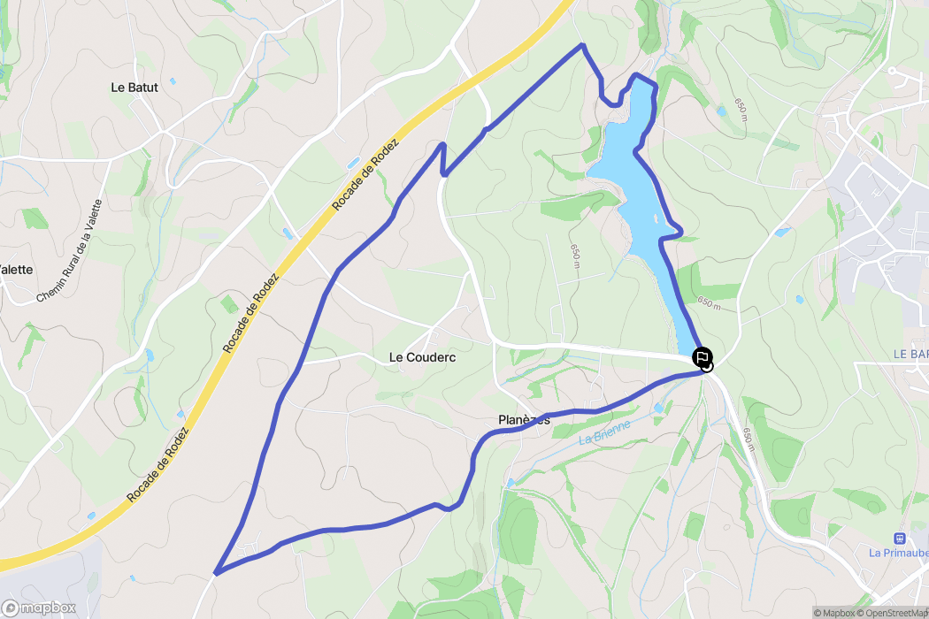 Luc-la-Primaube : carte du parcours de randonnée - France