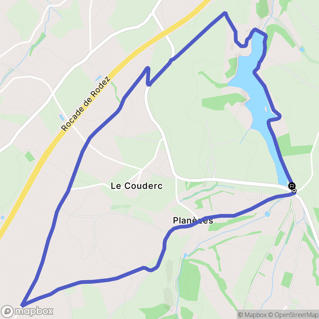 Luc-la-Primaube : carte du parcours de randonnée - France
