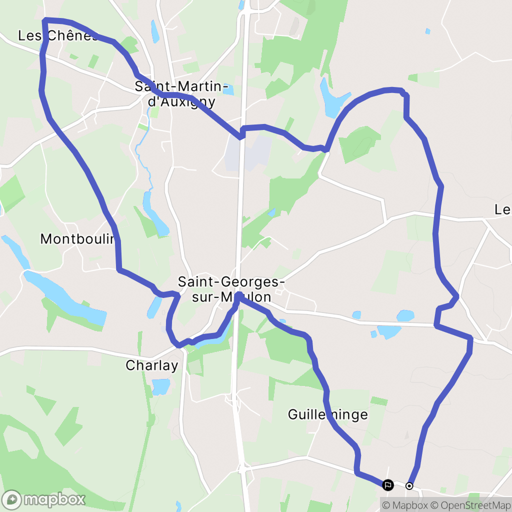 Pigny : carte du parcours de randonnée - France