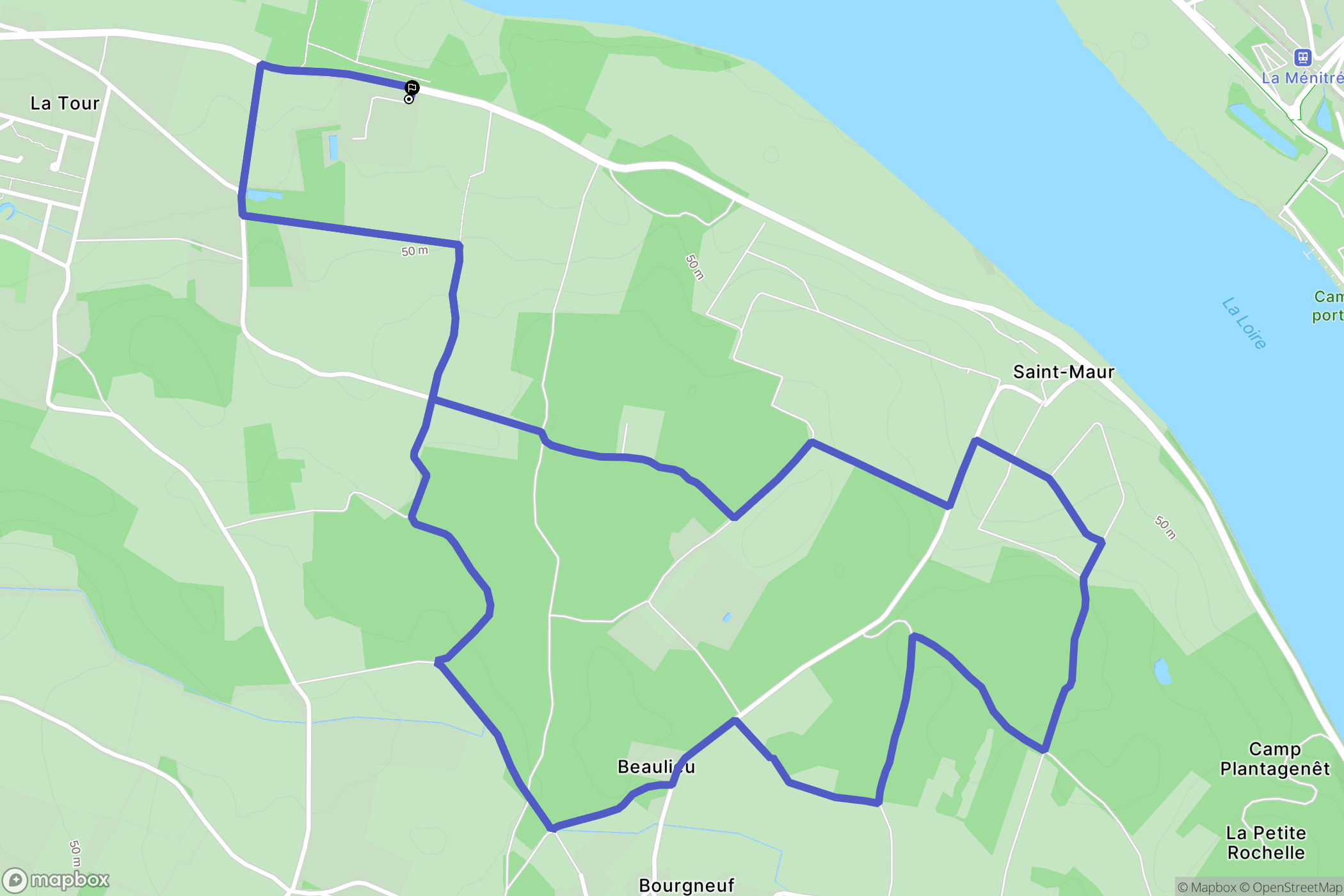 Brissac-Loire-Aubance : carte du parcours de randonnée - France