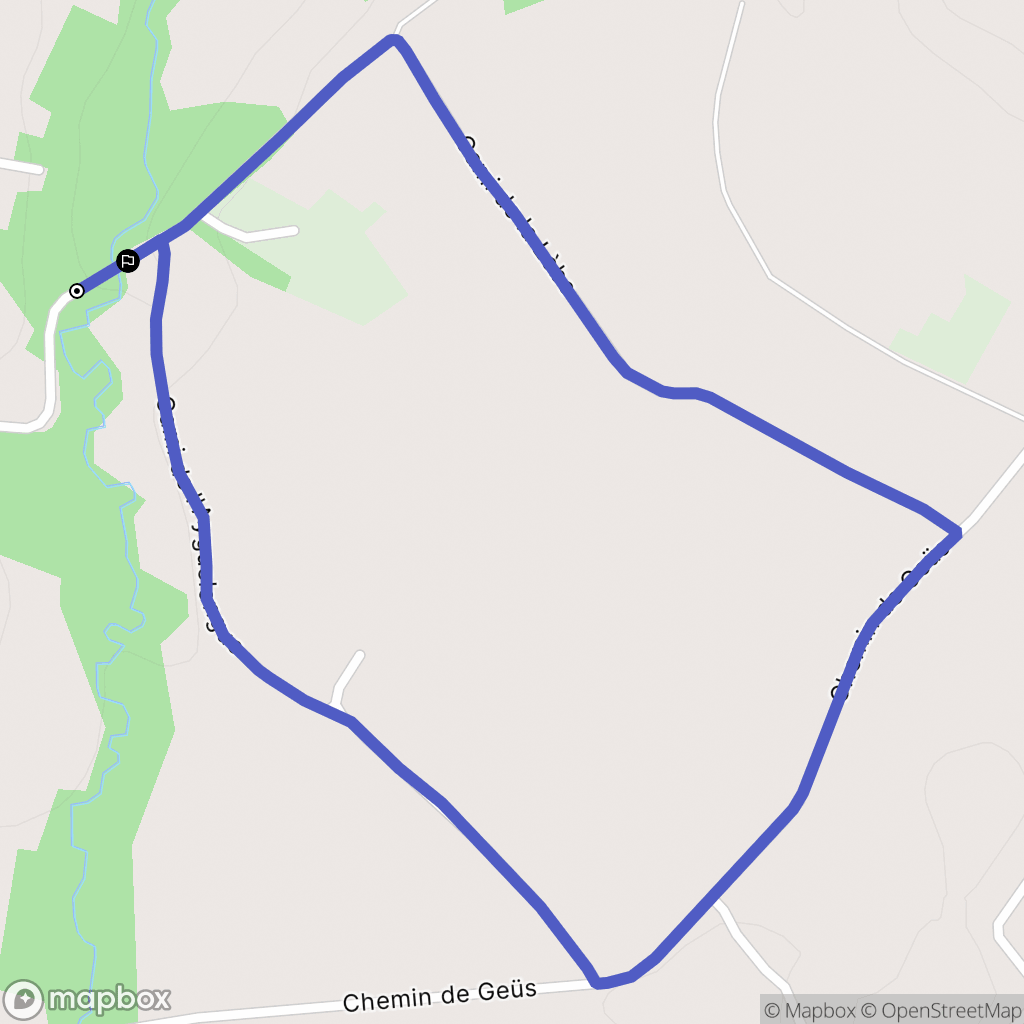 Geüs-d'Arzacq : carte du parcours de randonnée - France