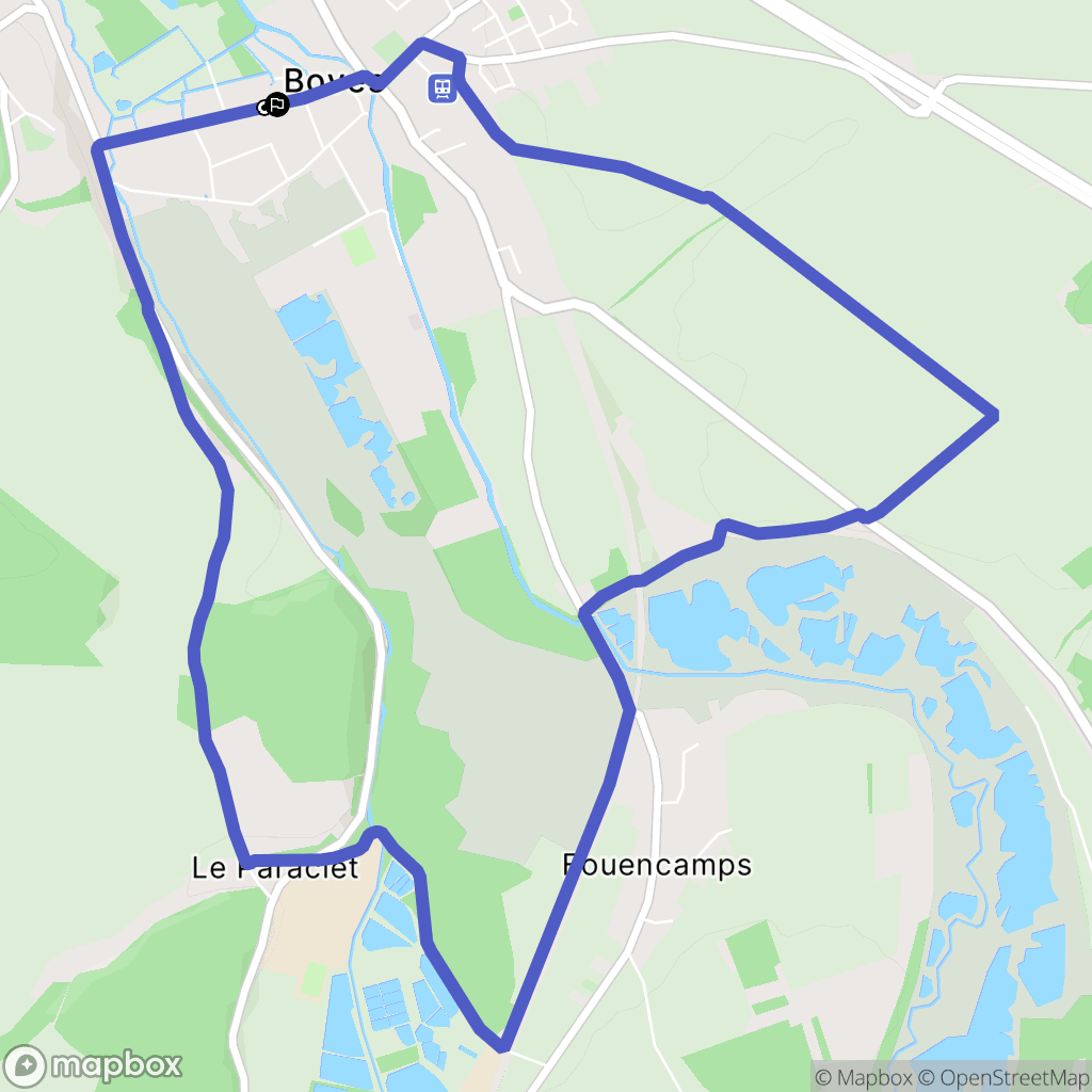 Boves : carte du parcours de randonnée - France