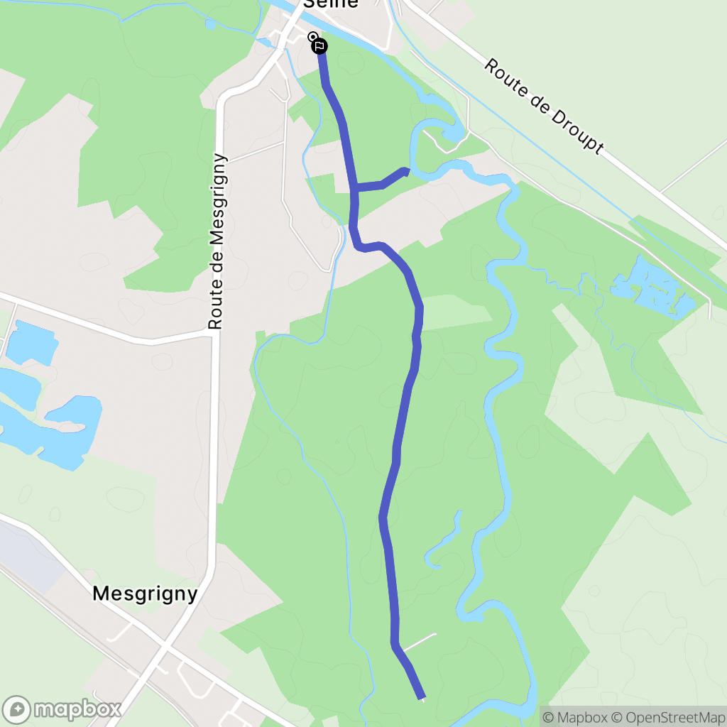 Méry-sur-Seine : carte du parcours de randonnée - France