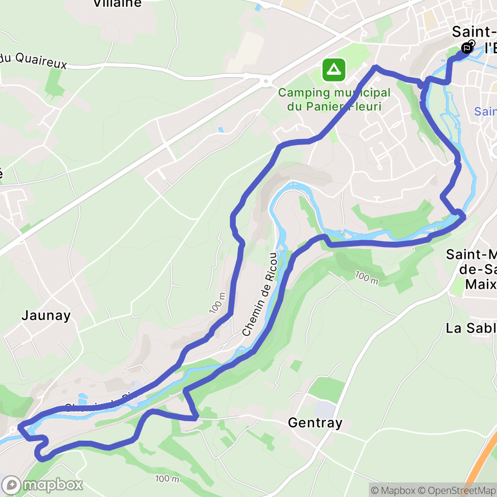 Saint-Maixent-l'École : carte du parcours de randonnée - France