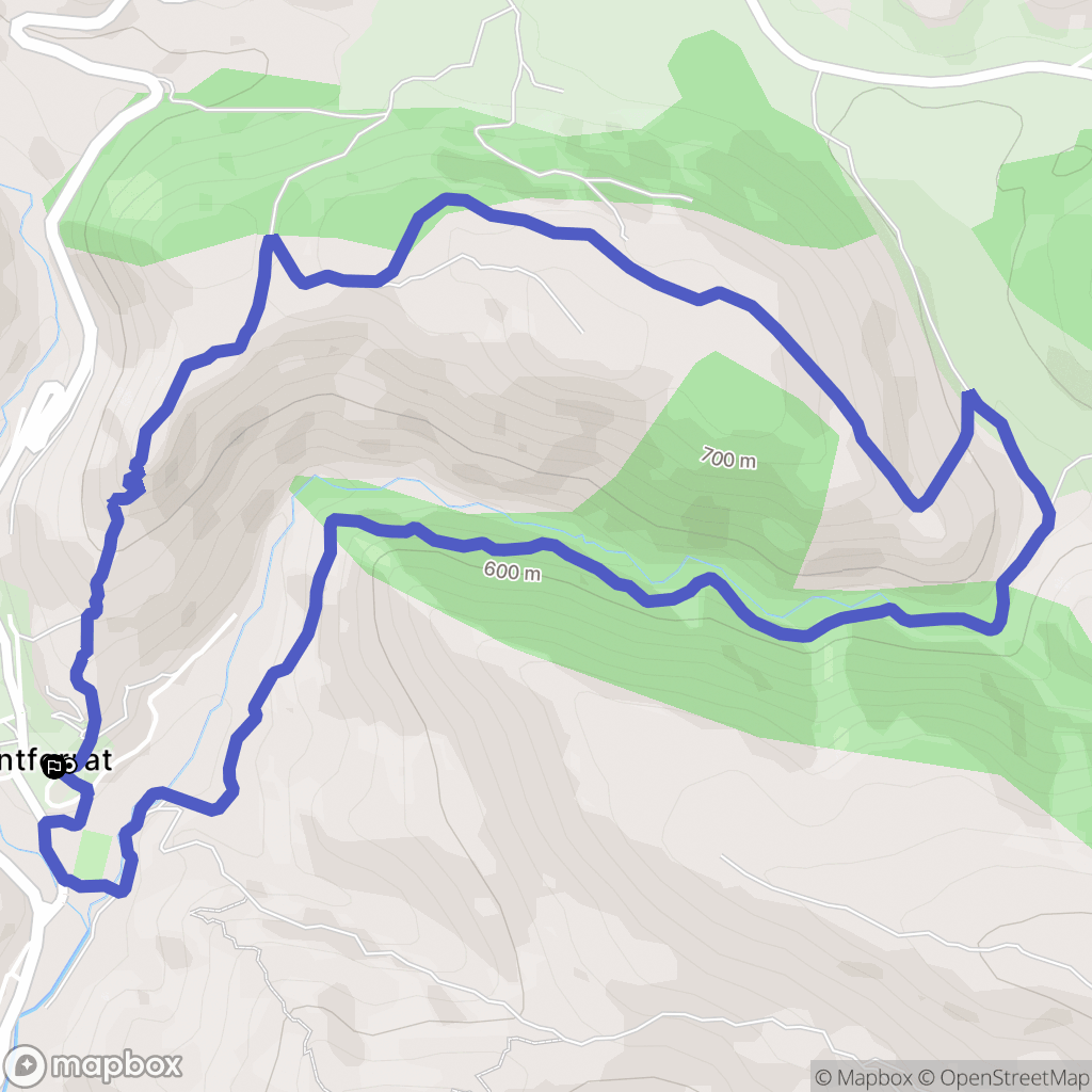 Montferrat : carte du parcours de randonnée - France