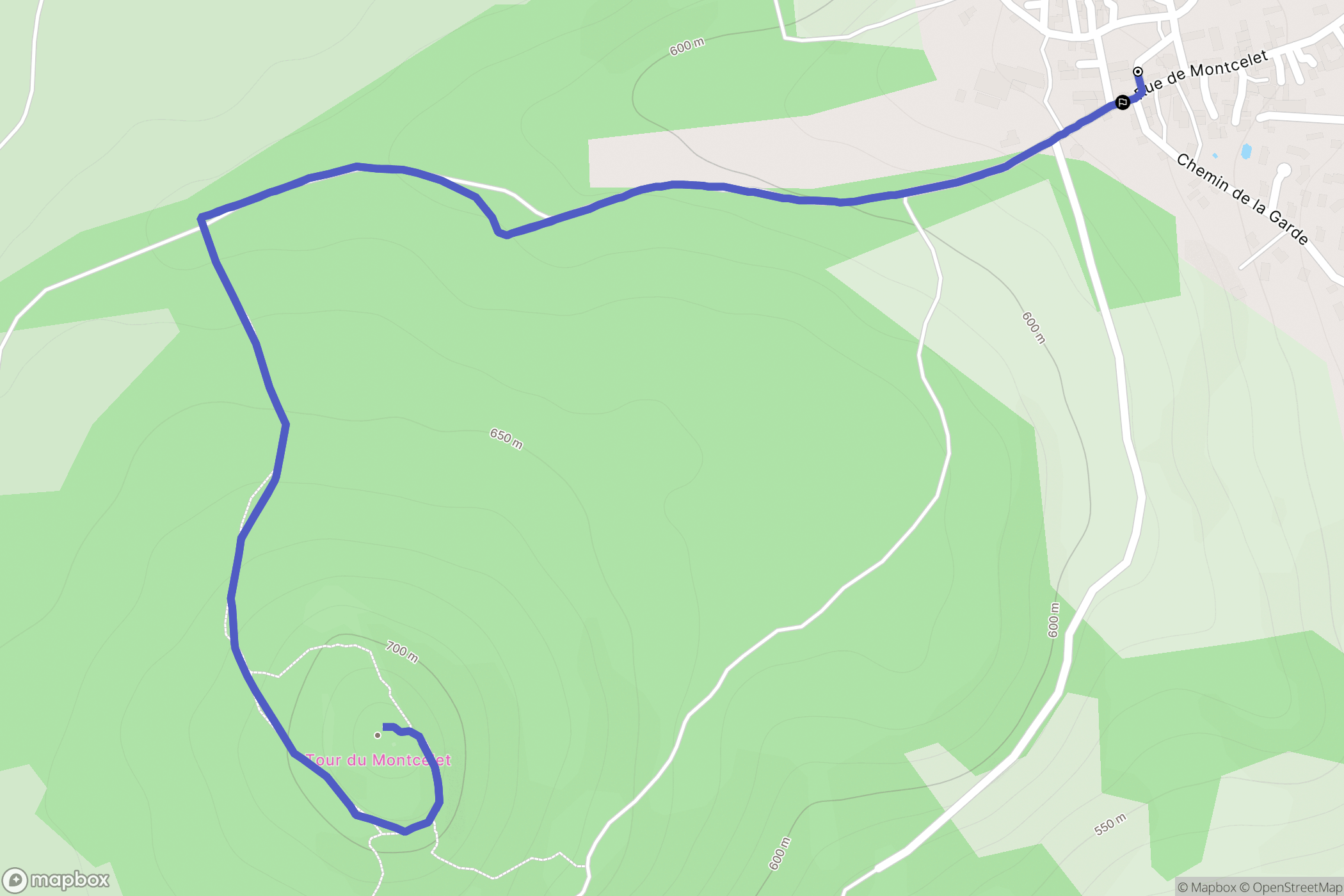 Vichel : carte du parcours de randonnée - France
