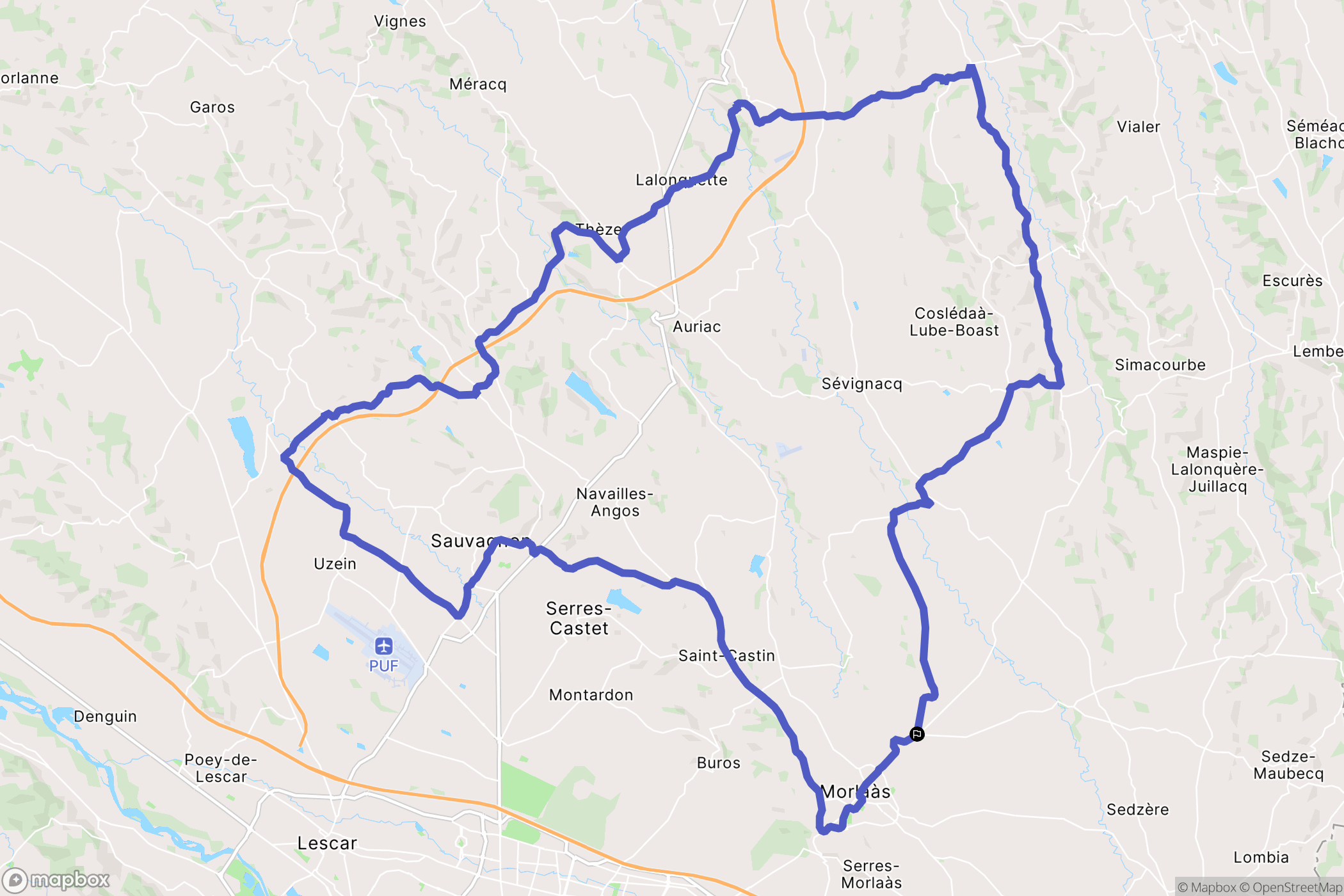 Saint-Jammes : carte du parcours de randonnée - France