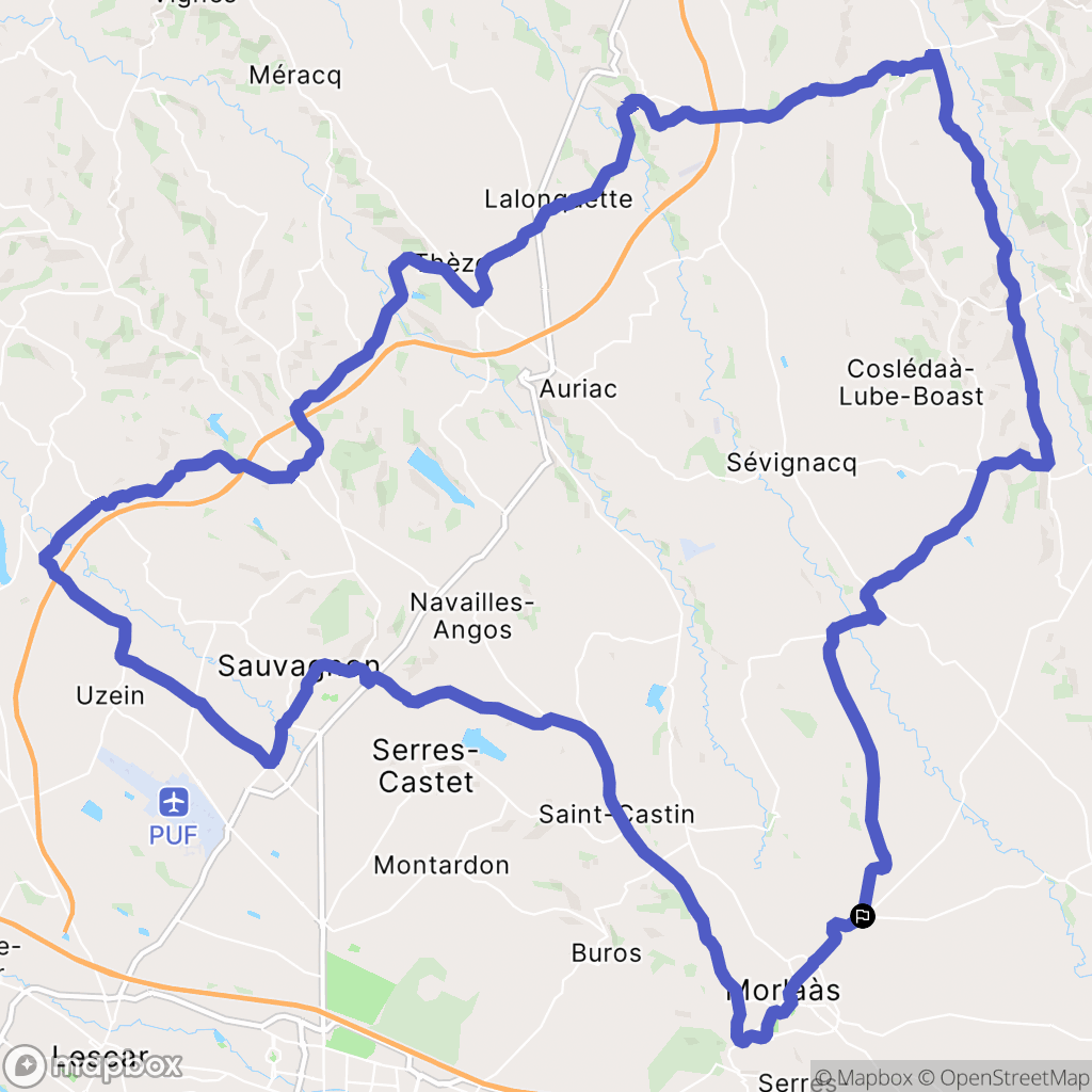 Saint-Jammes : carte du parcours de randonnée - France