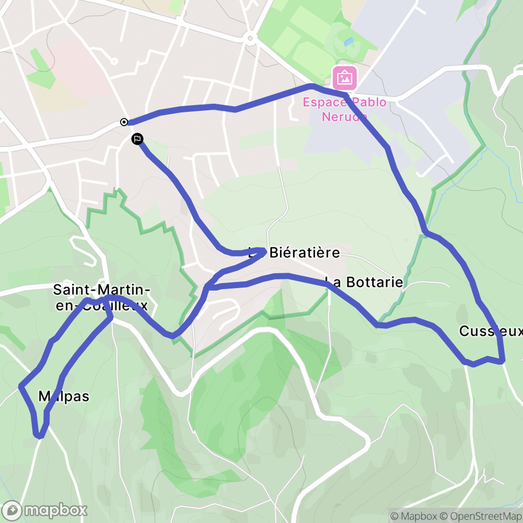Saint-Chamond : carte du parcours de randonnée - France