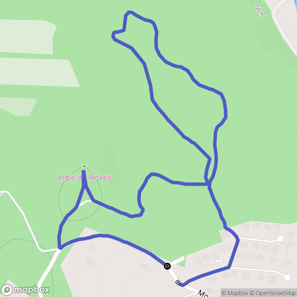 Noves : carte du parcours de randonnée - France