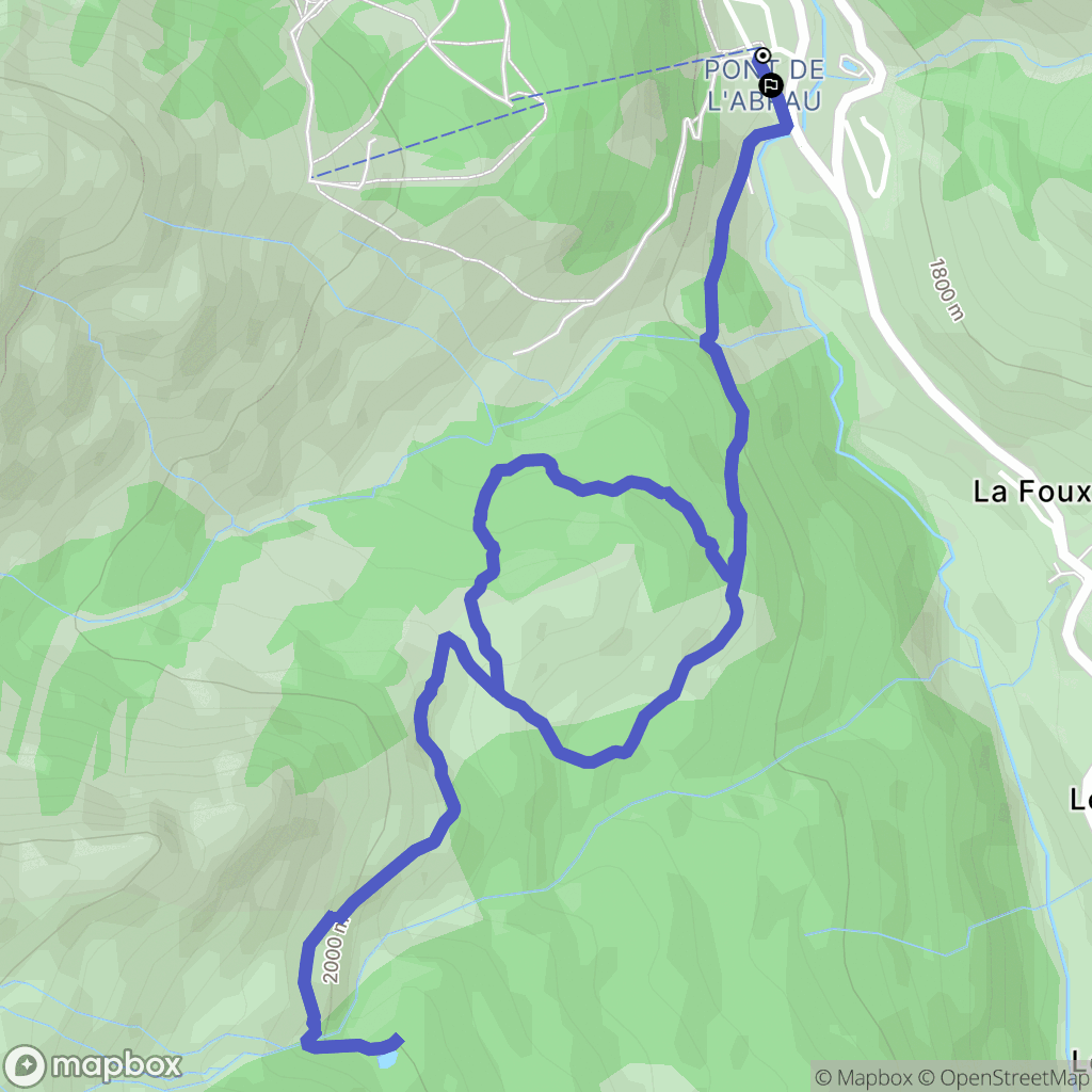 Allos : carte du parcours de randonnée - France