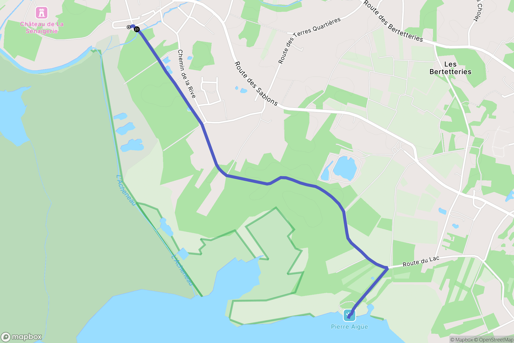 Bouaye : carte du parcours de randonnée - France