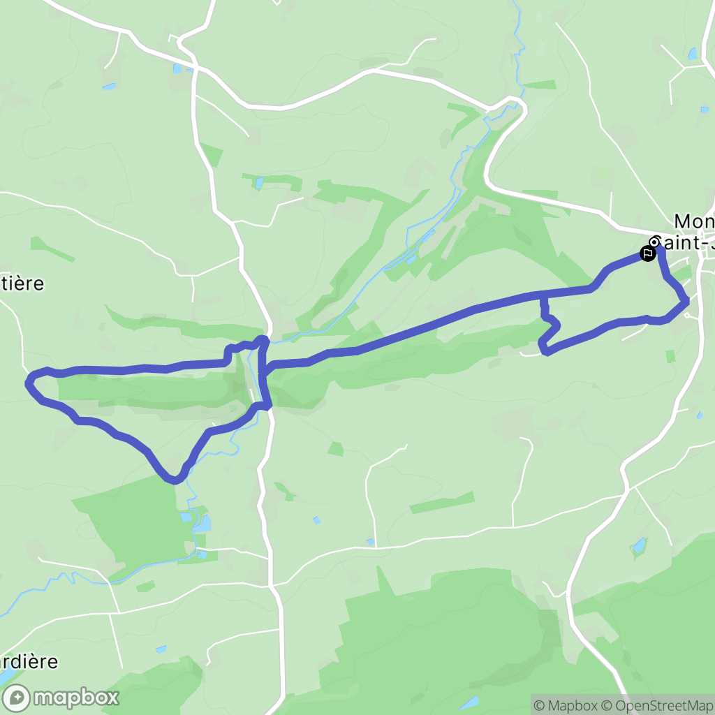 Mont-Saint-Jean : carte du parcours de randonnée - France