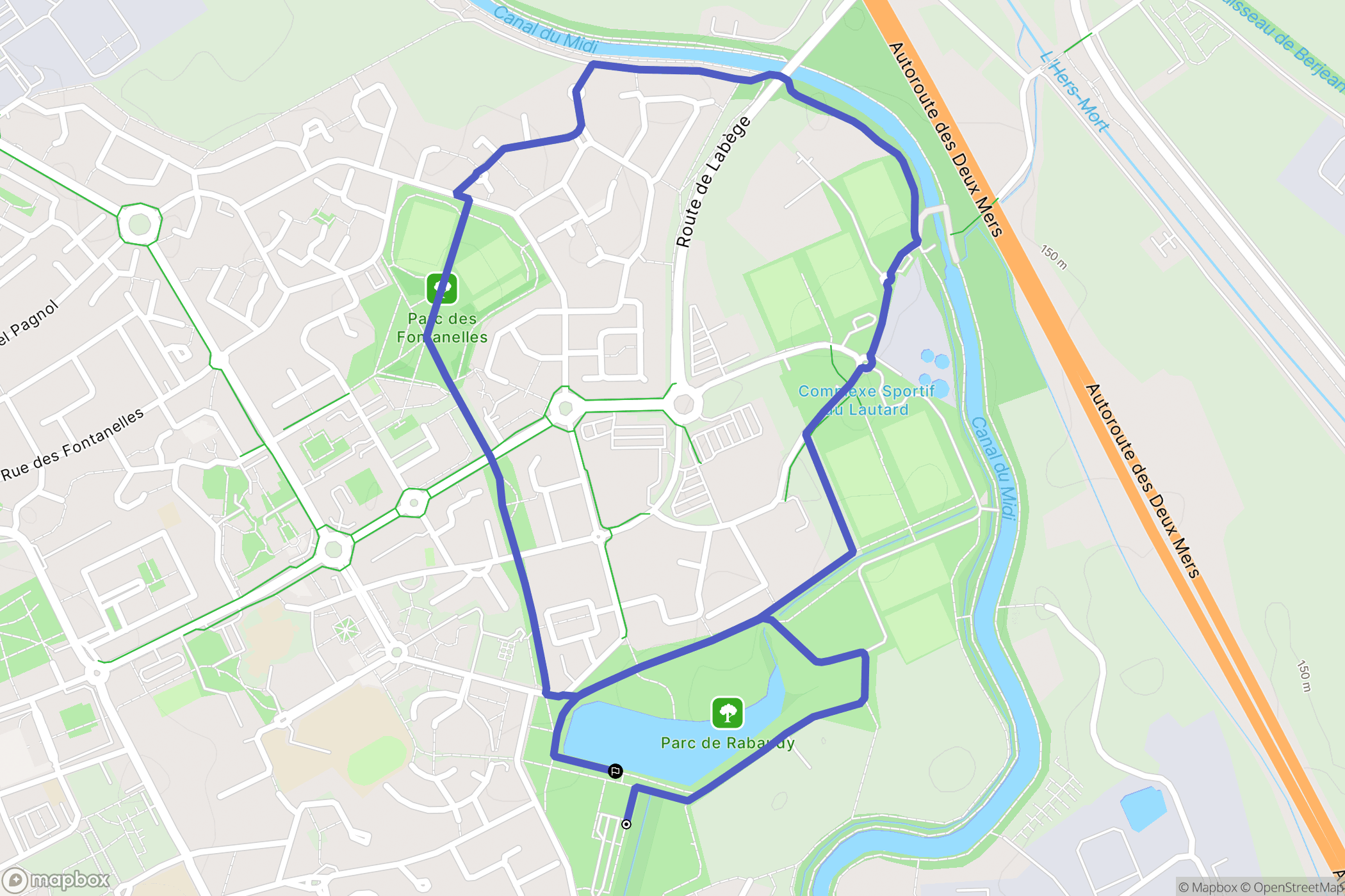 Castanet-Tolosan : carte du parcours de randonnée - France