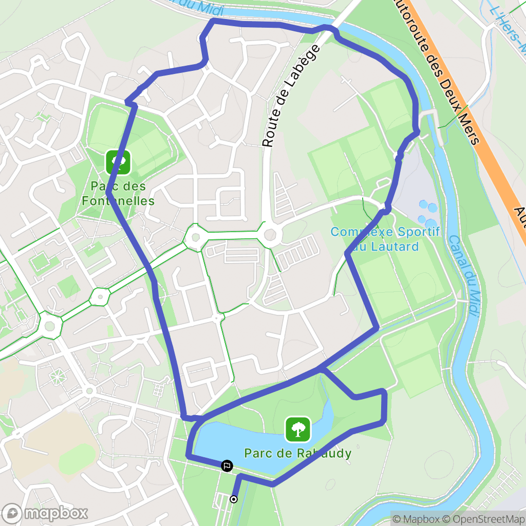 Castanet-Tolosan : carte du parcours de randonnée - France