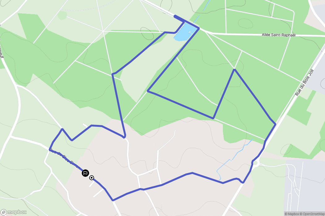 Ploufragan : carte du parcours de randonnée - France