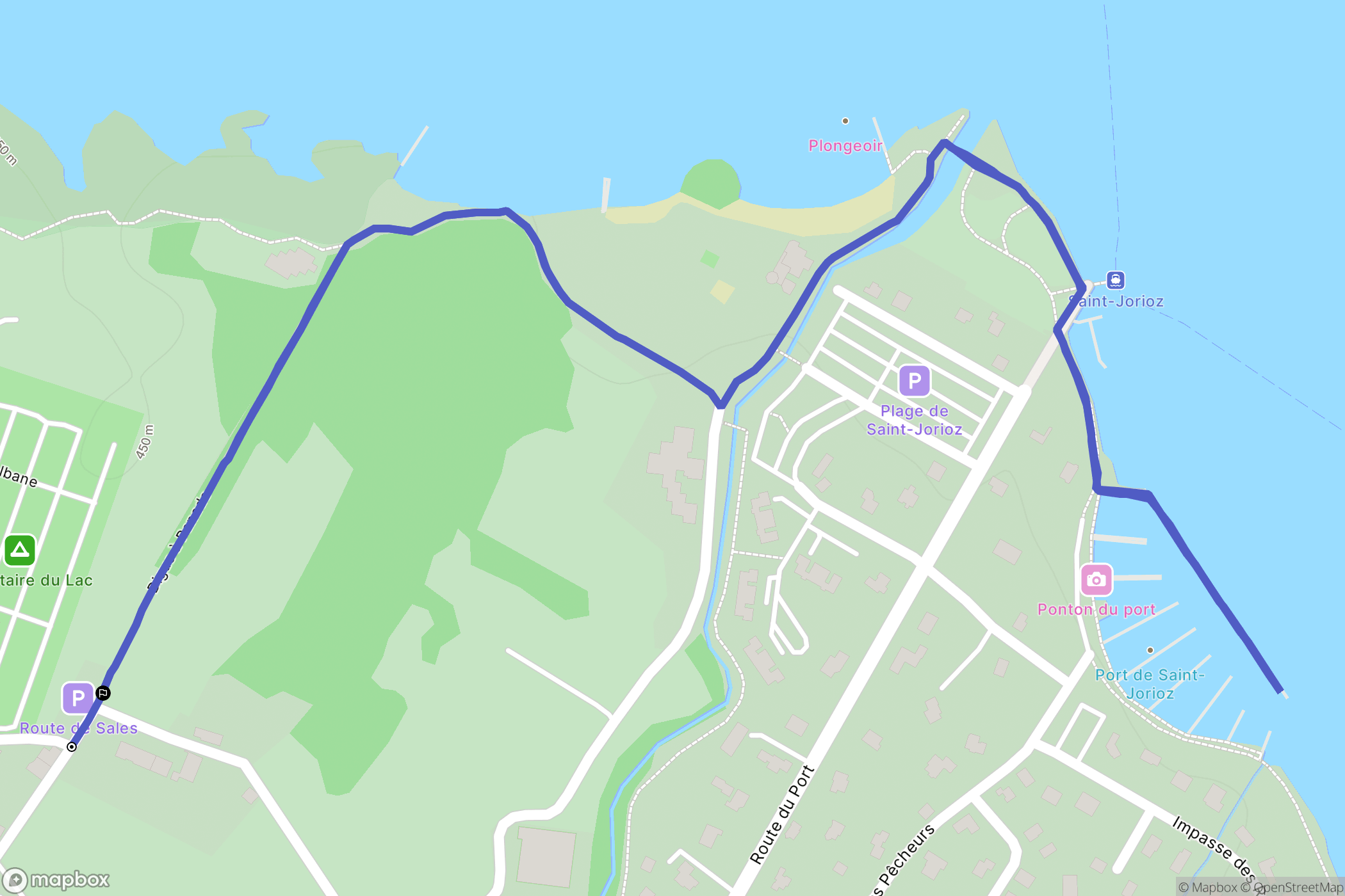 Saint-Jorioz : carte du parcours de randonnée - France