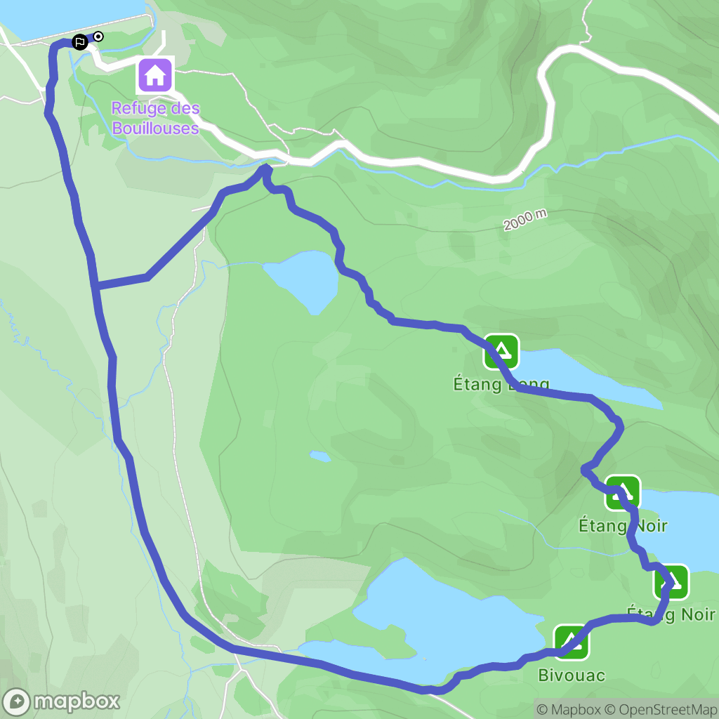 Angoustrine-Villeneuve-des-Escaldes : carte du parcours de randonnée - France