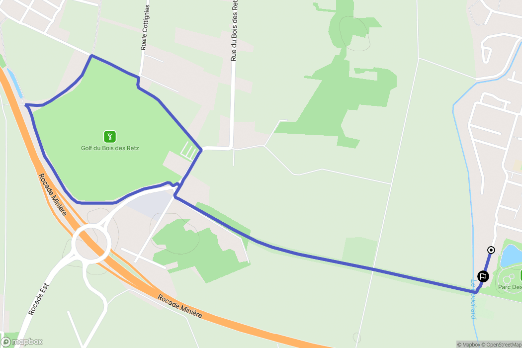 Lallaing : carte du parcours de randonnée - France