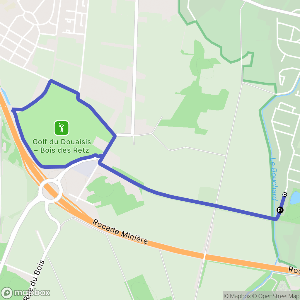 Lallaing : carte du parcours de randonnée - France