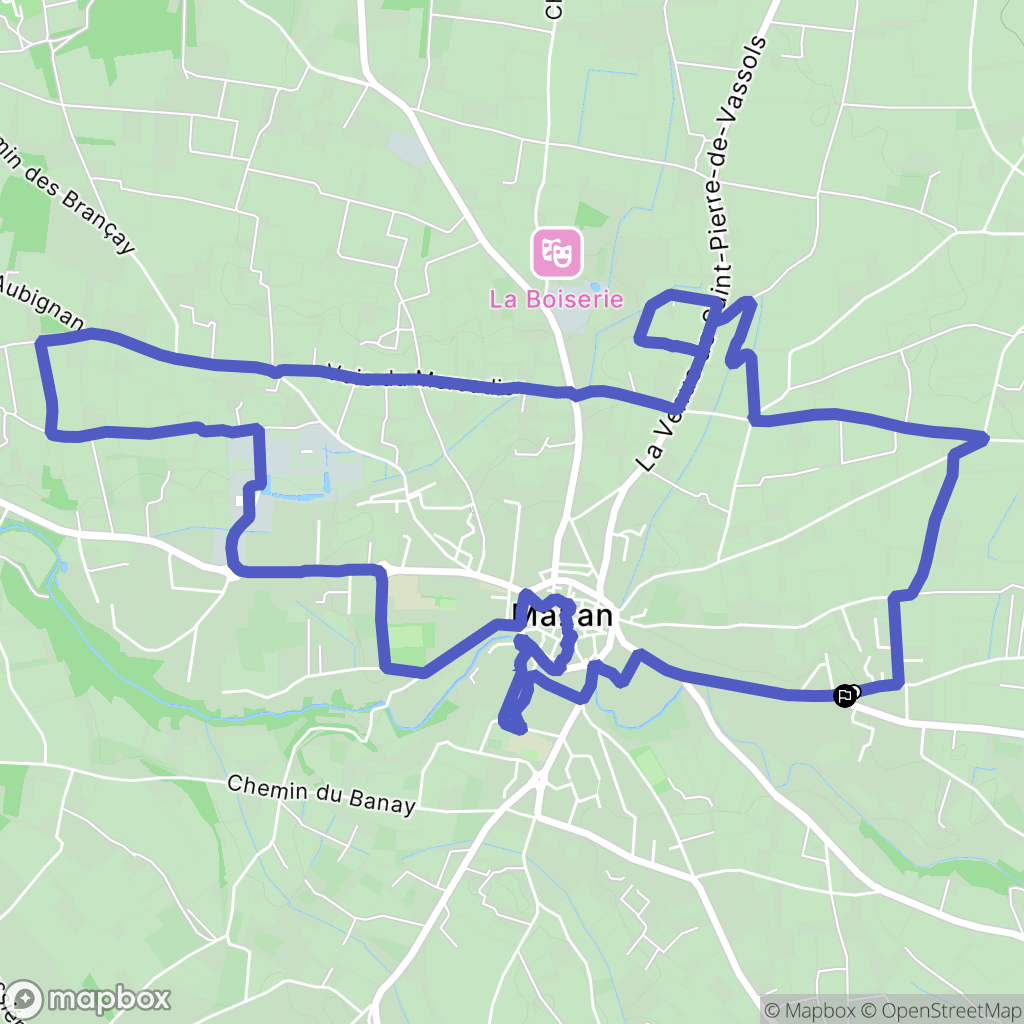 Mazan : carte du parcours de randonnée - France