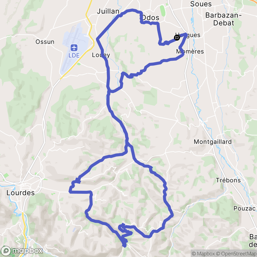 Horgues : carte du parcours de randonnée - France