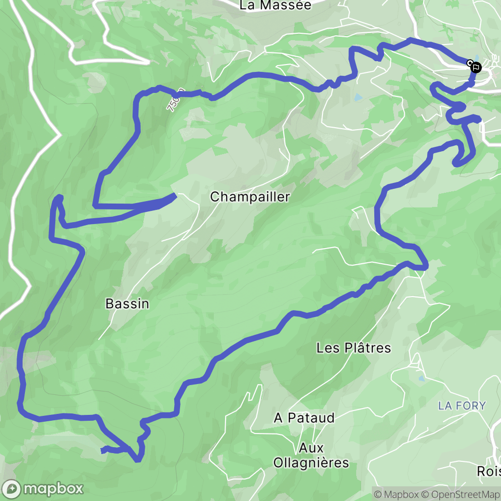 Pélussin : carte du parcours de randonnée - France
