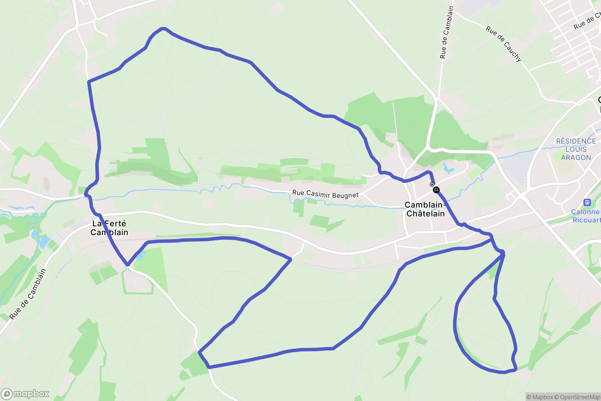 Camblain-Châtelain : carte du parcours de randonnée - France