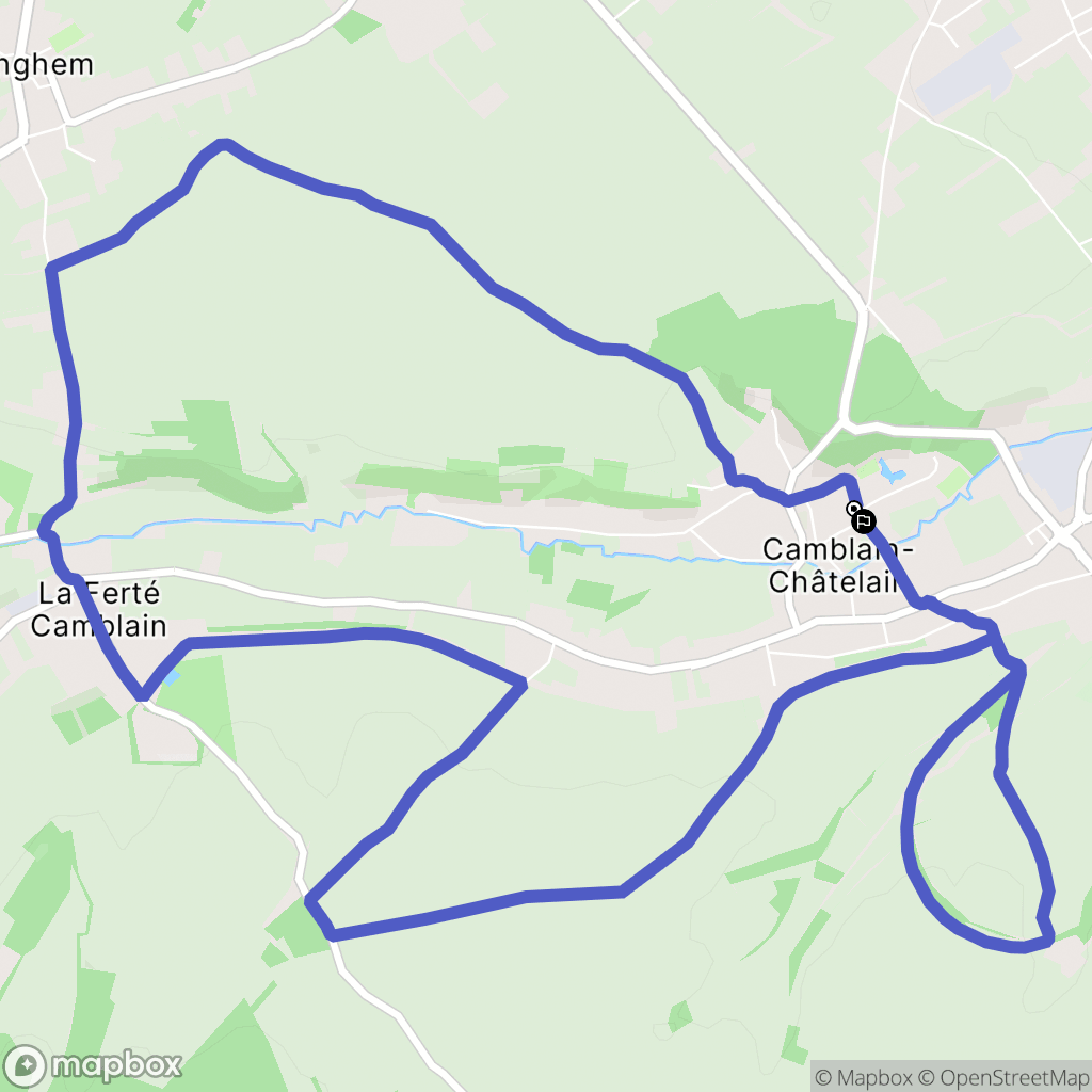 Camblain-Châtelain : carte du parcours de randonnée - France