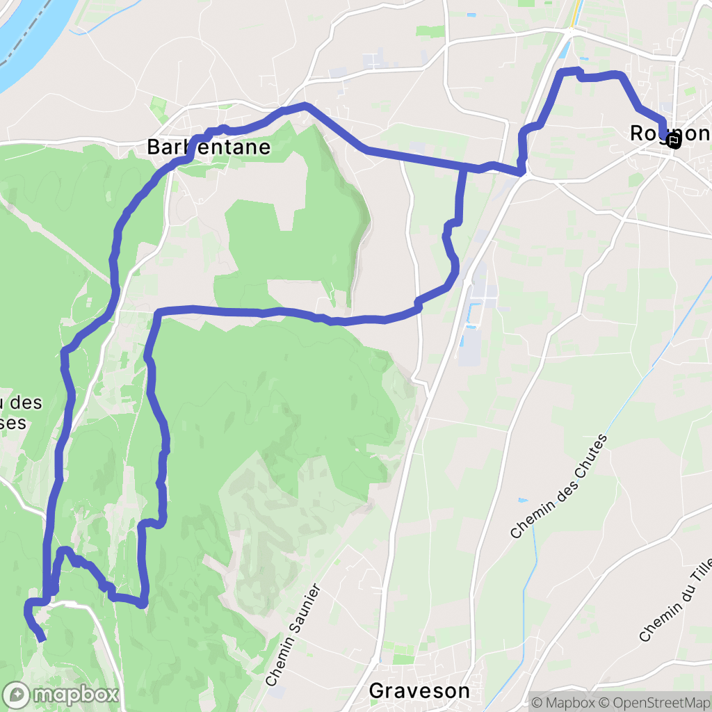 Rognonas : carte du parcours de randonnée - France