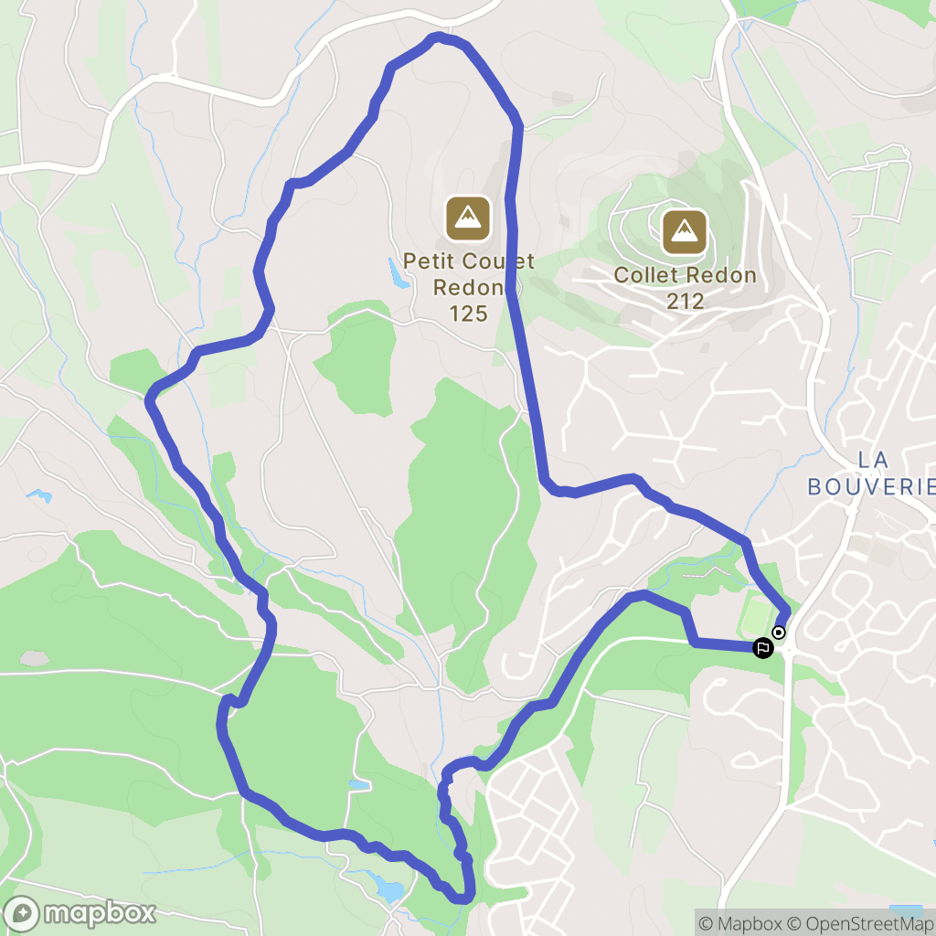 Roquebrune-sur-Argens : carte du parcours de randonnée - France