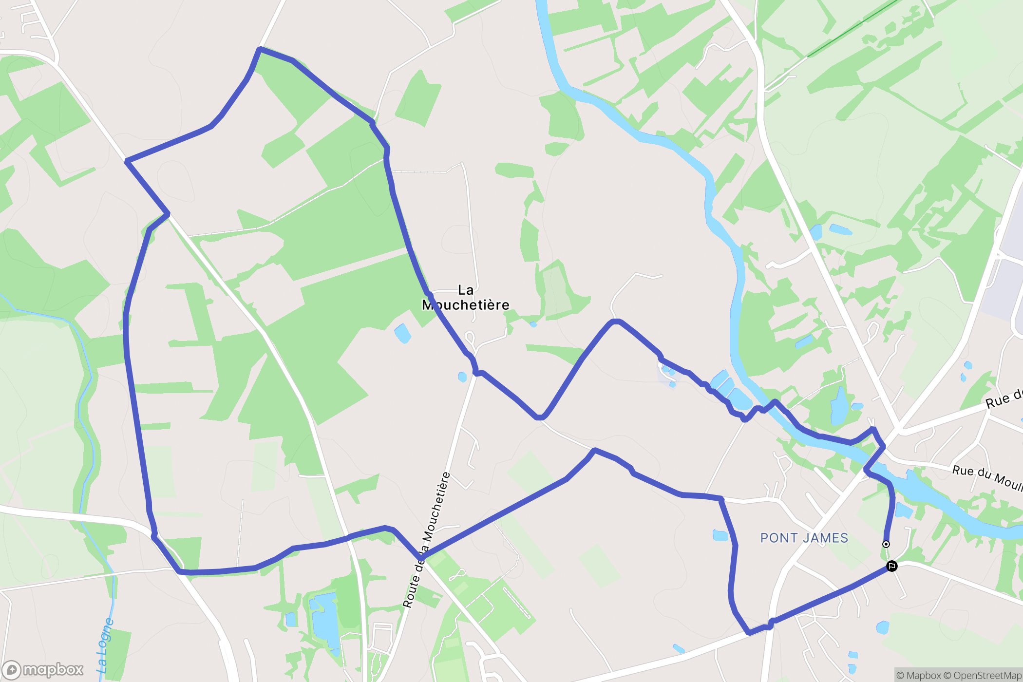 Saint-Colomban : carte du parcours de randonnée - France