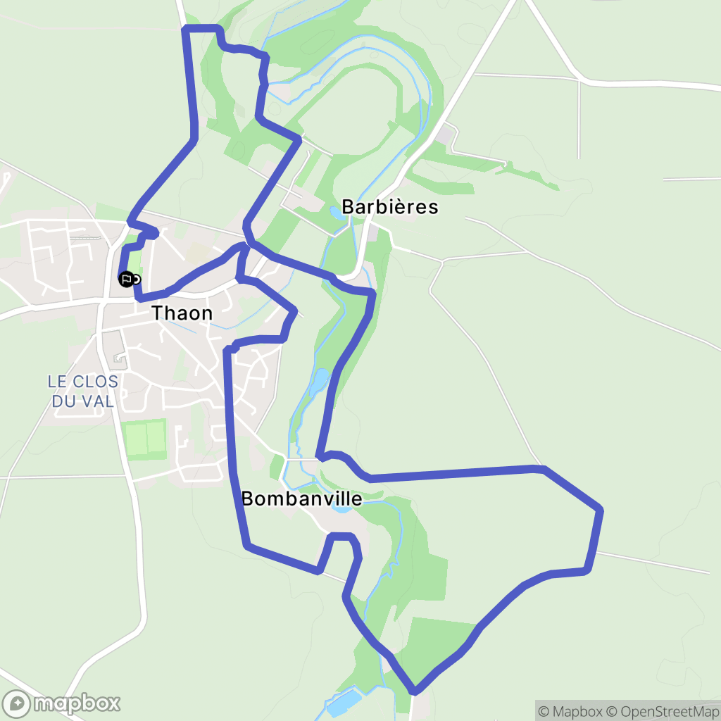 Thaon : carte du parcours de randonnée - France