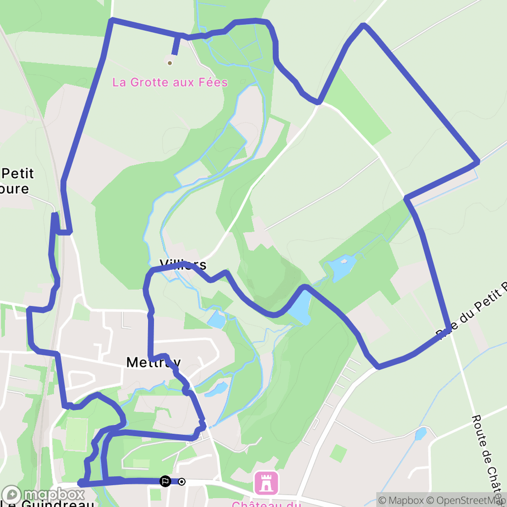 Mettray : carte du parcours de randonnée - France