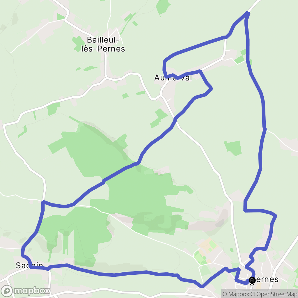 Pernes : carte du parcours de randonnée - France