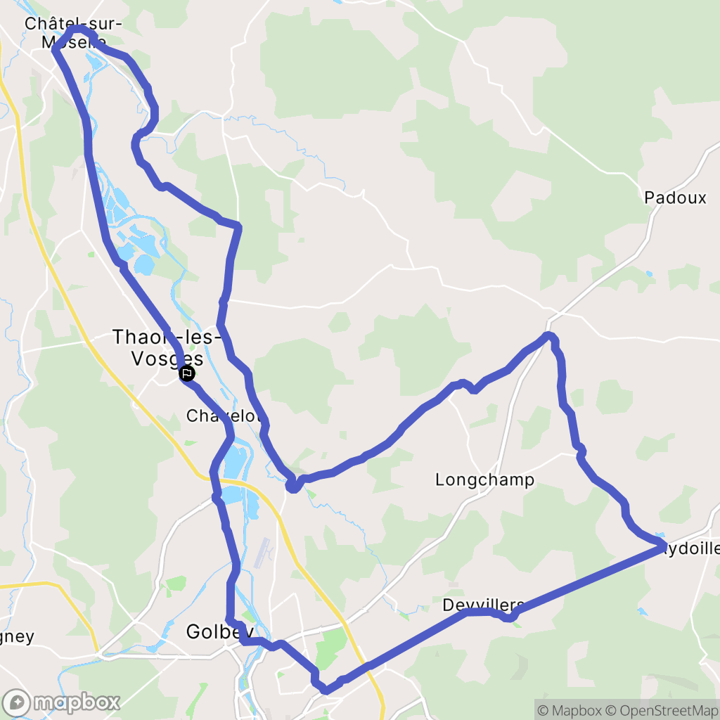 Capavenir Vosges : carte du parcours de randonnée - France
