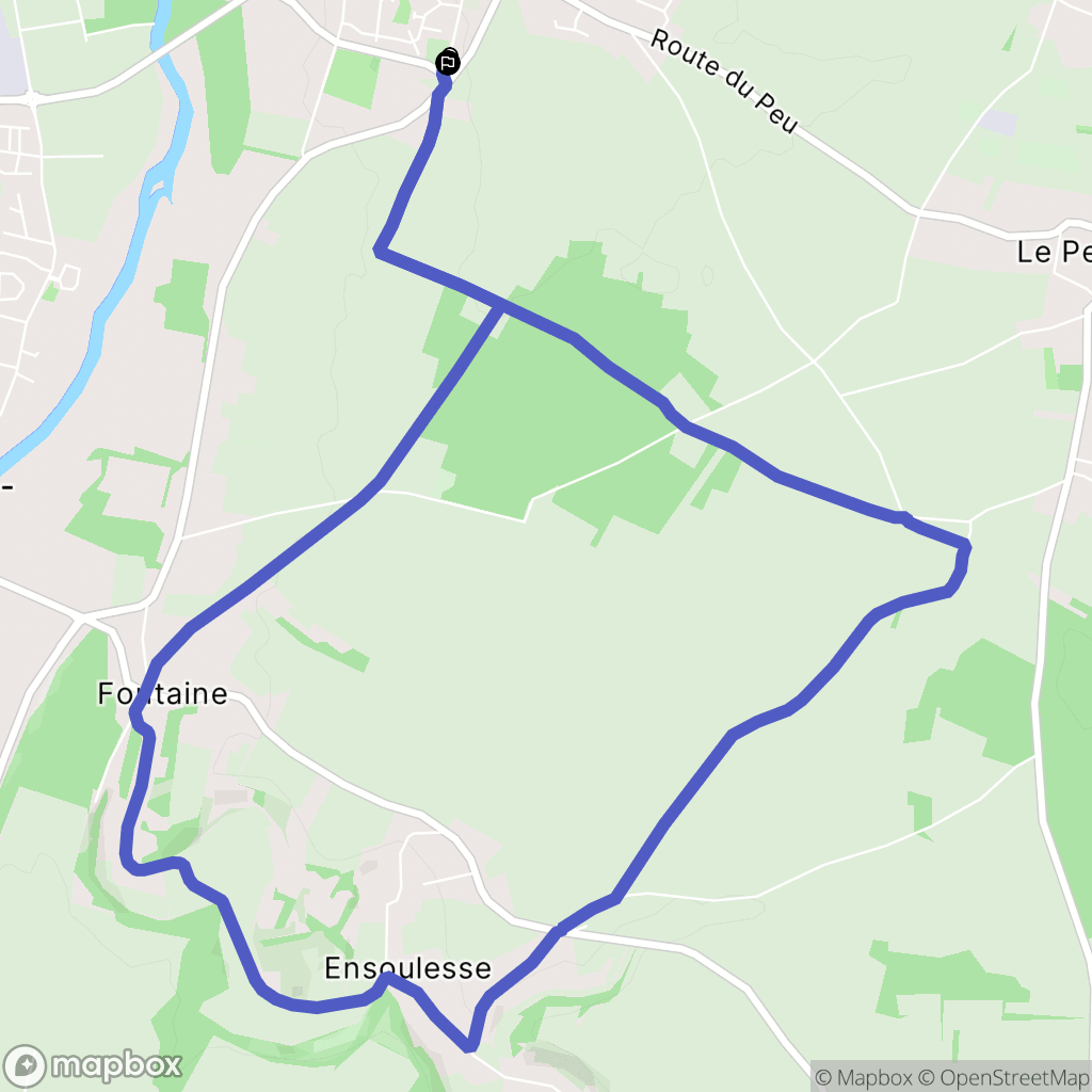 Saint-Georges-lès-Baillargeaux : carte du parcours de randonnée - France
