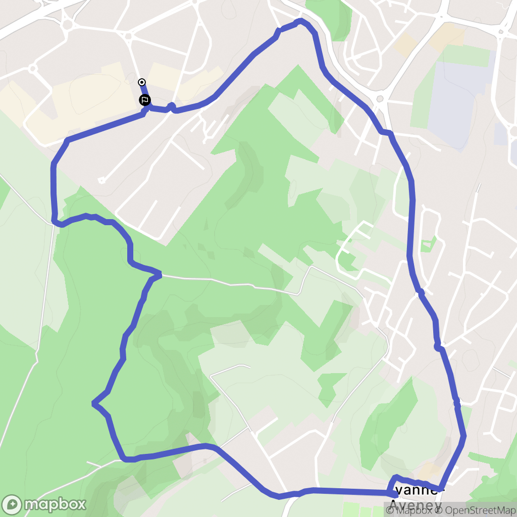 Besançon : carte du parcours de randonnée - France