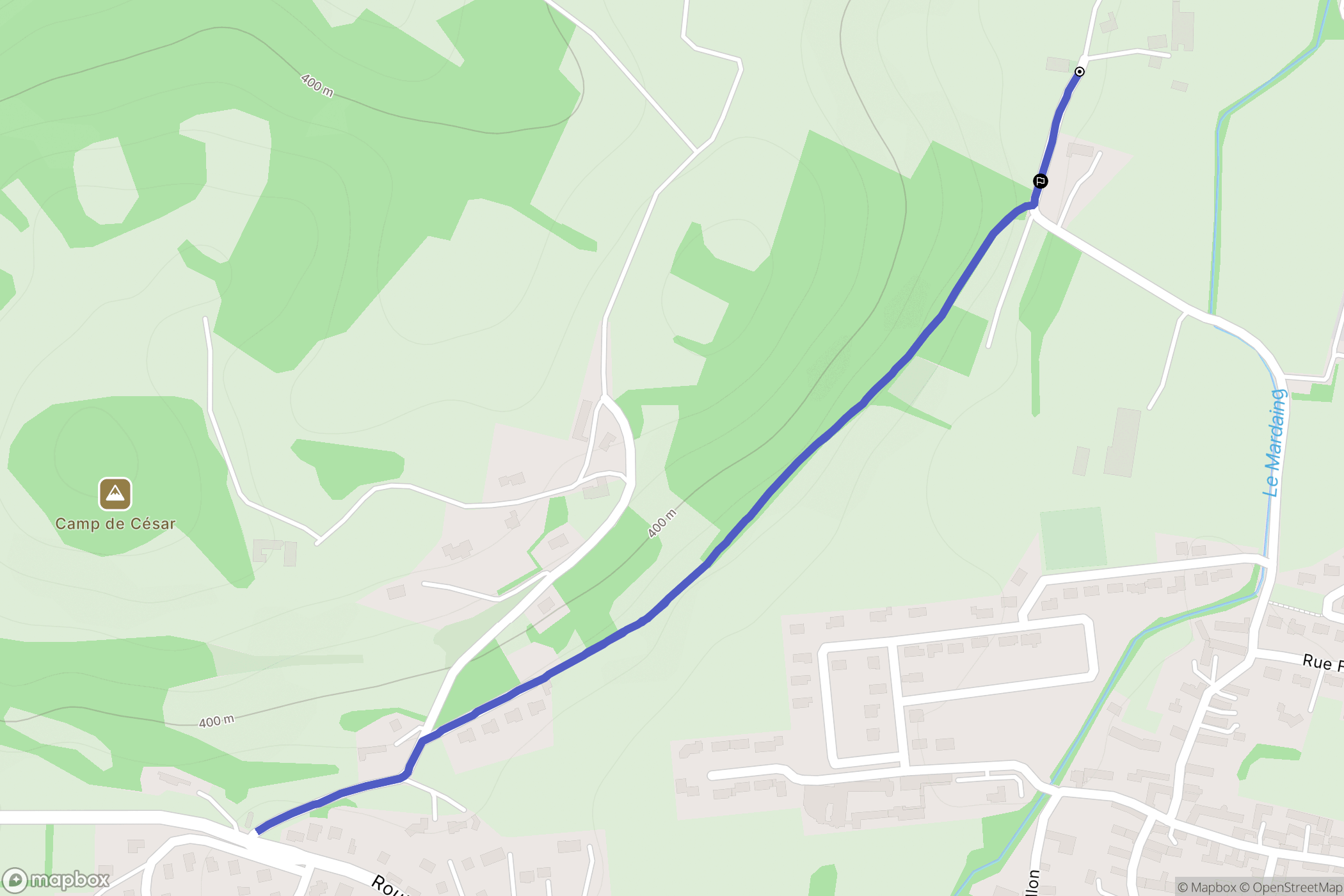 Ossun : carte du parcours de randonnée - France