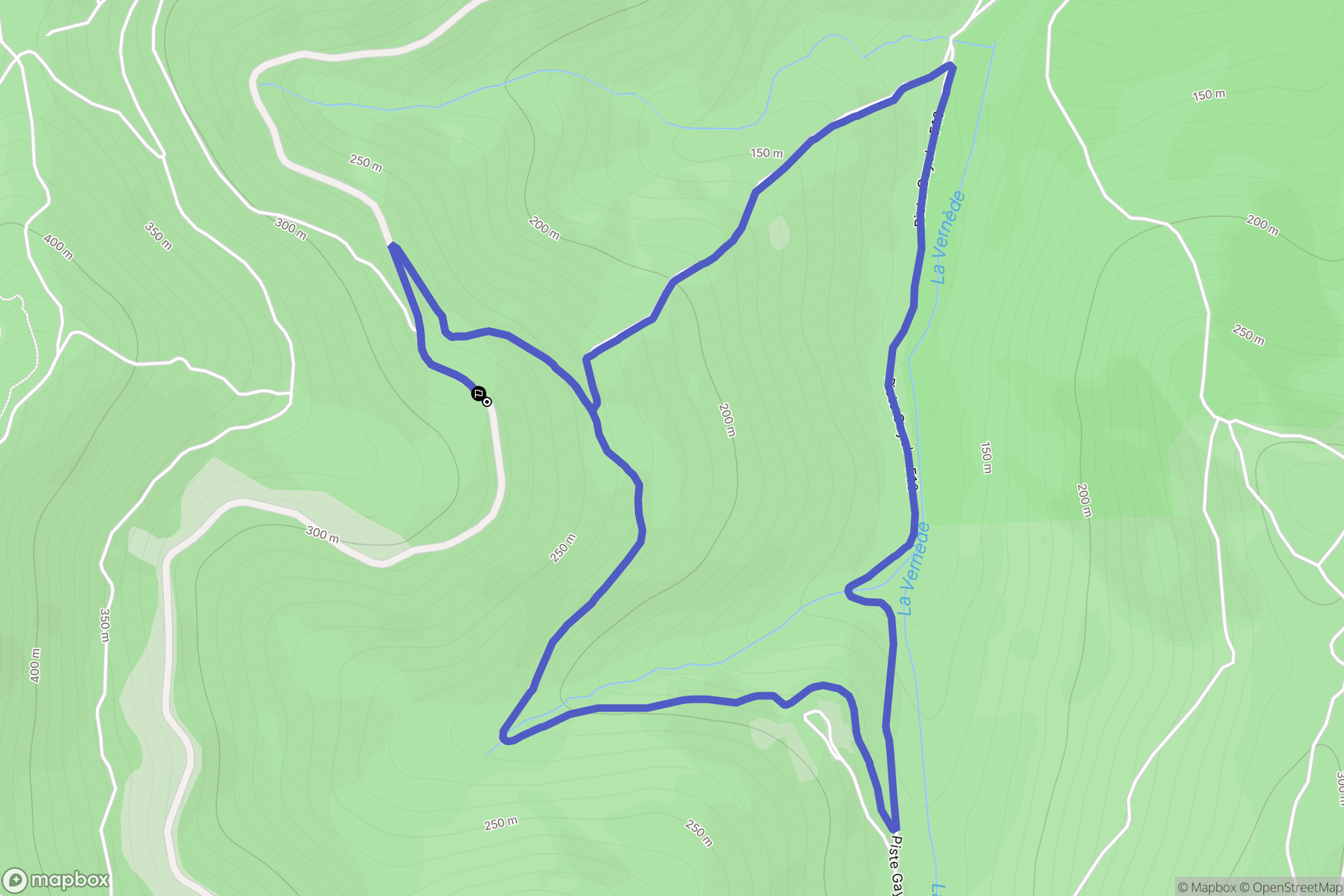 Roquebrune-sur-Argens : carte du parcours de randonnée - France
