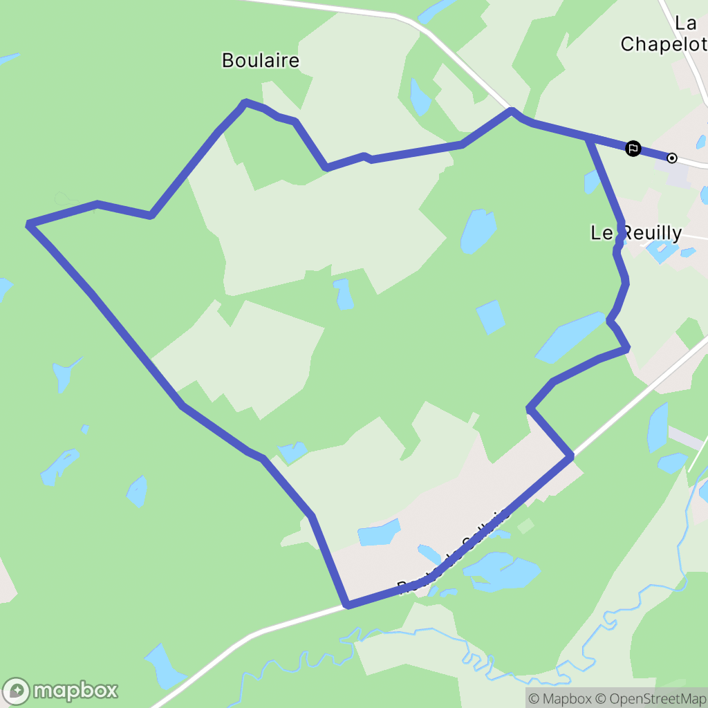 Pierrefitte-sur-Sauldre : carte du parcours de randonnée - France