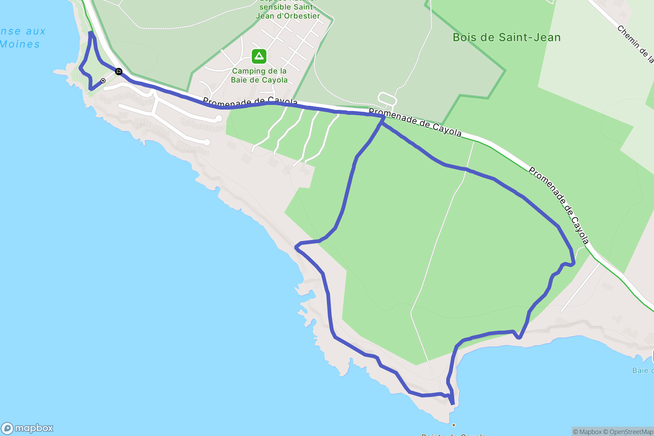 Les Sables-d'Olonne : carte du parcours de randonnée - France