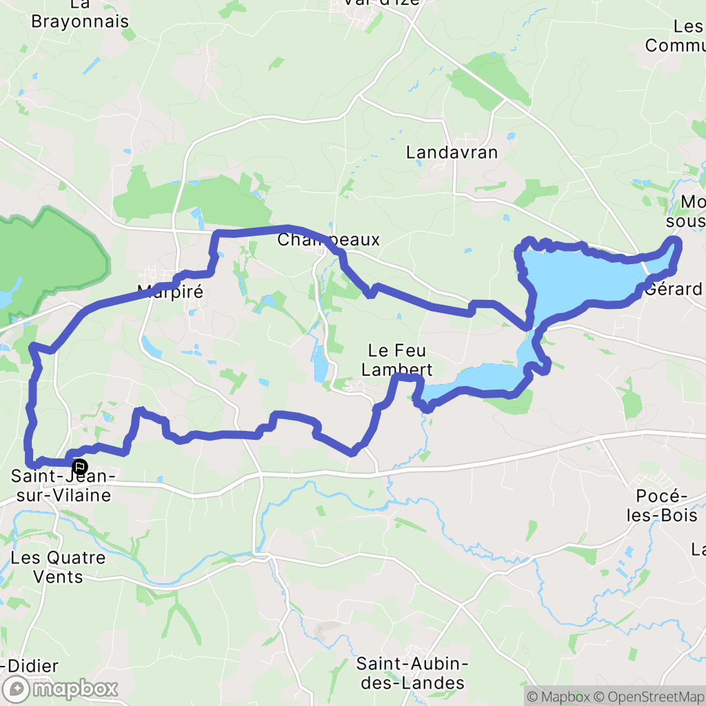Saint-Jean-sur-Vilaine : carte du parcours de randonnée - France