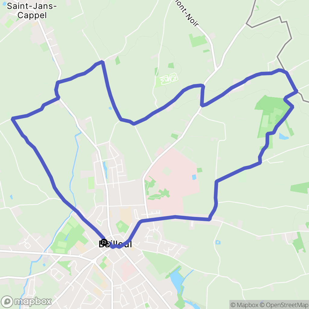 Bailleul : carte du parcours de randonnée - France