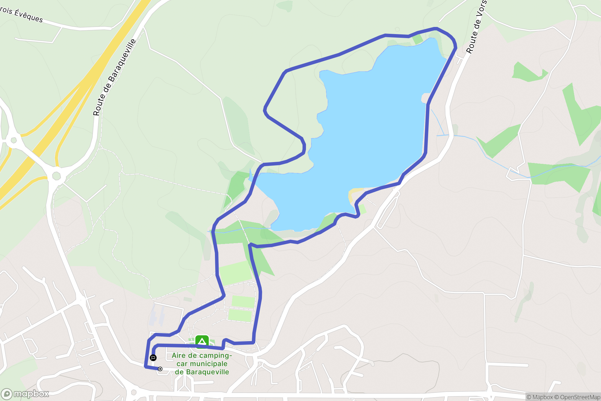 Baraqueville : carte du parcours de randonnée - France