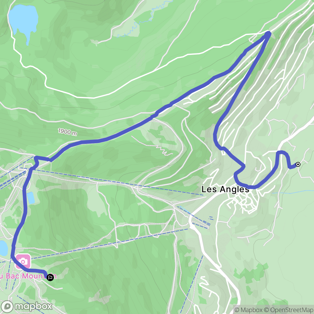 Les Angles : carte du parcours de randonnée - France